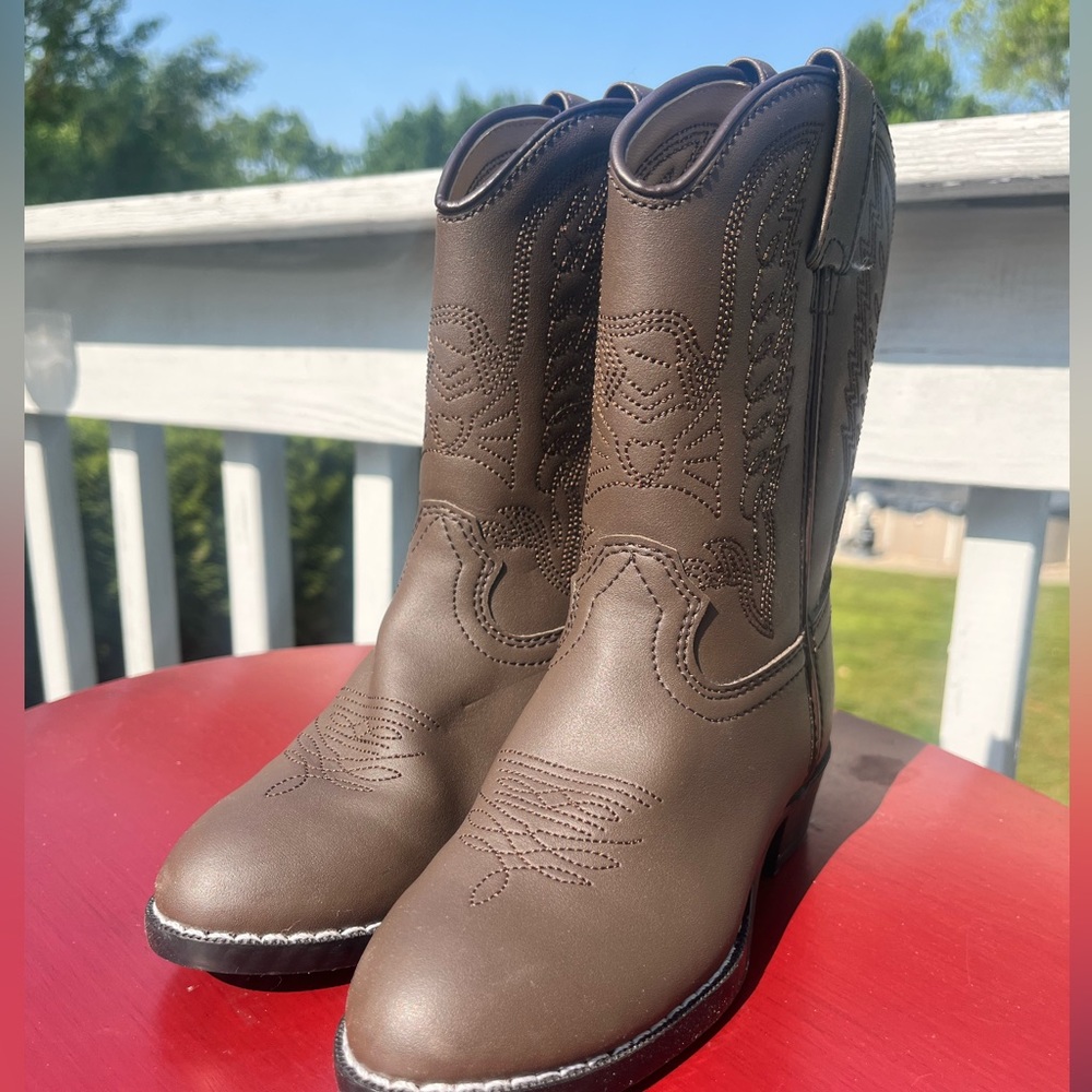 Durango Little Kid Eagle Western Boot Brown
